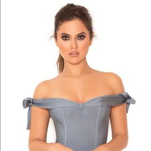 House of CB Solaine Slate Grey Bandage Stretch